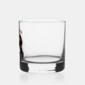 Zwart paard en aangepaste tekst gepersonaliseerd whisky glas (Rechts)
