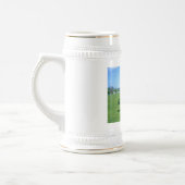 Zwart paard en val bierpul (Links)