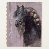 Zwart Paard Friese Paard - Kalender, Planner (Voorkant)