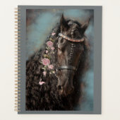 Zwart Paard Friese Paard - Kalender, Planner (Voorkant)