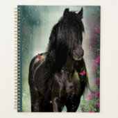 Zwart Paard Friese Paard - Kalender, Planner (Voorkant)