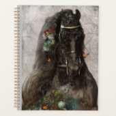 Zwart Paard Friese Paard - Kalender, Planner (Voorkant)