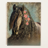 Zwart Paard Friese Paard - Kalender, Planner (Voorkant)
