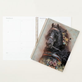 Zwart Paard Friese Paard - Kalender, Planner