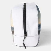 Zwart paard in de sneeuw met kerstkrans toilettasje (Rechts)