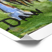 Zwart paard in de zon poster (Hoek)