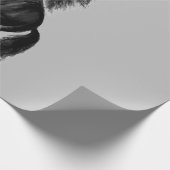 Zwart paard inpakpapier met aangepaste tekst (Hoek)