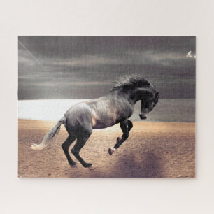 Zwart Paard Legpuzzel