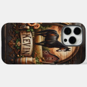 Zwart Paard met de naam Kevin Case-Mate iPhone Case (Achterkant (horizontaal))