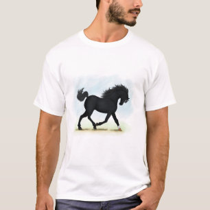 Zwart paard met ster en sok (zwarte schoonheid) t-shirt
