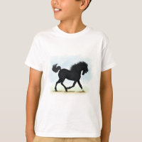 Zwart paard met ster en sok (zwarte schoonheid)