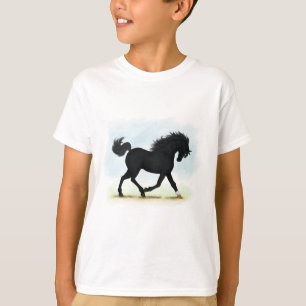 Zwart paard met ster en sok (zwarte schoonheid) t-shirt