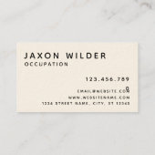 Zwart paard met zwarte witte rokerwolk - minimumaa visitekaartje (Achterkant)