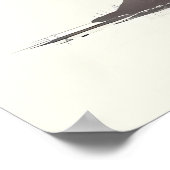 Zwart paard Modern Abstract schilderij Poster (Hoek)