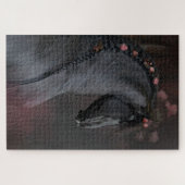 Zwart Paard - Puzzel (Horizontaal)