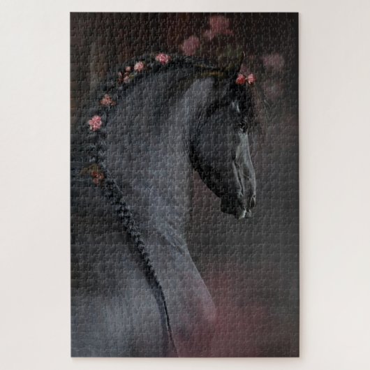 Zwart Paard - Puzzel (Verticaal)