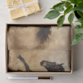 Zwart Paard Running Oil Painting Decoupage Tissuepapier (Geschenk)