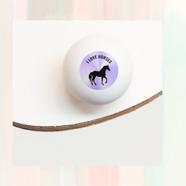 Zwart Paard Silhouet Monogram | Pingpongbal