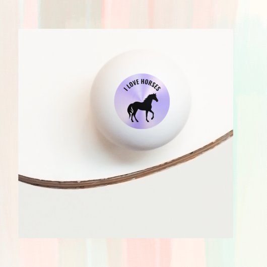 Zwart Paard Silhouet Monogram | Pingpongbal