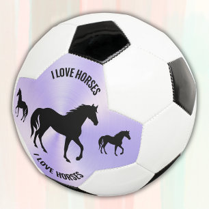 Zwart Paard Silhouet Monogram   Voetbal