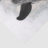 Zwart Paard Waterverf Decoupage Tissue Papier (Detail)