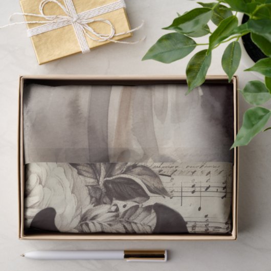 Zwart Paard Waterverf Decoupage Tissue Papier (Geschenk)