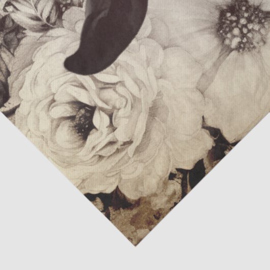 Zwart Paard Waterverf Decoupage Tissue Papier (Detail)