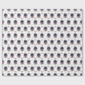 Zwart Paard Wedding Wrapping Paper Cadeaupapier (Vlak)
