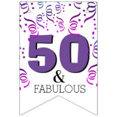 Zwart Paars | 50e verjaardag Vlaggetjes (Eerste vlag)