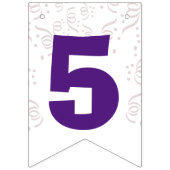 Zwart Paars | 50e verjaardag Vlaggetjes (Derde vlag)