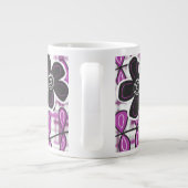 Zwart & Paars Bloemen Jumbo Mok (Achterkant)