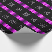Zwart Paars Cadeaupapier Zwart (Hoek)