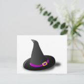 Zwart, Paars en Geel Witch Pet met Bent Tip Briefkaart (Staand voorkant)