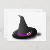 Zwart, Paars en Geel Witch Pet met Bent Tip Briefkaart (Voorkant / Achterkant)