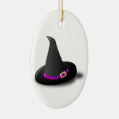 Zwart, Paars en Geel Witch Pet met Bent Tip Keramisch Ornament (Rechts)