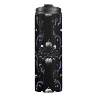 Zwart-Paars gothisch patroon #5 Thermal Tumbler Thermosbeker