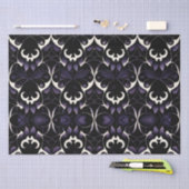 Zwart-Paars gotisch patroon #2 | Weefselpapier Tissuepapier (Craft)