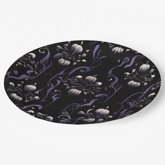 Zwart-Paars gotisch patroon #5 | Papieren Bord (Gekanteld)