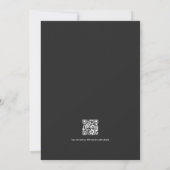 Zwart Paars Goud Bloemig Gotisch Trouw QR Code Kaart (Achterkant)
