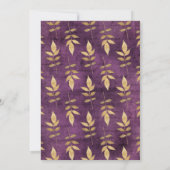 Zwart Paars Goud Bloemig Gotische Koppels Bruisfee Kaart (Achterkant)
