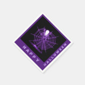 Zwart-Paars Halloween Spider Web Napkins Servet (Hoek)