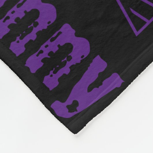 Zwart Paars Lime Green Neon Blanket Name Collage Fleece Deken (Hoek)