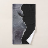 Zwart Paars Matig Elegant Monogram Bad Handdoek (Handdoek)