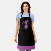 Zwart-Paars Nail Pools gepersonaliseerd Apron Schort (Gedragen)
