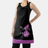 Zwart-Paars Nail Pools gepersonaliseerd Apron Schort (Insitu)