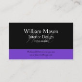 Zwart-Paars professioneel Visitekaartje (Voorkant)