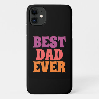 zwart & paars retro beste papa ooit tekst Case-Mate iPhone case