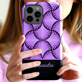 Zwart Paars Retro Jaren 20 Gatsby Palmen Script Na Case-Mate iPhone Case