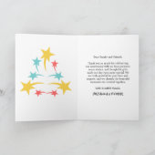 Zwart, Paars Roze Koppel Elegant 3 Foto Collage Bedankkaart (Binnen)