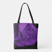 Zwart paars tote bag (Achterkant)
